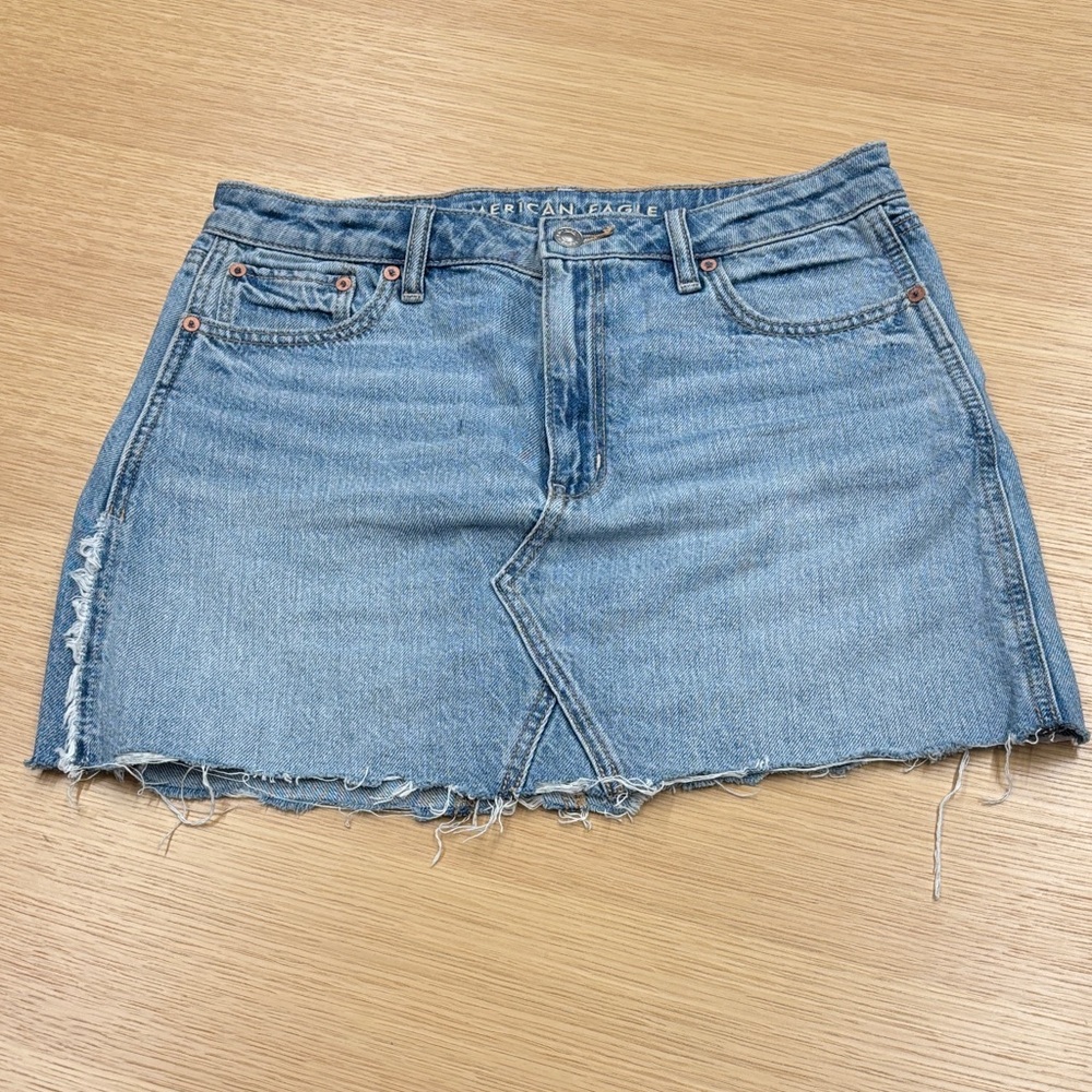 American Eagle Outfitters Light Blue Denim Mini Skirt